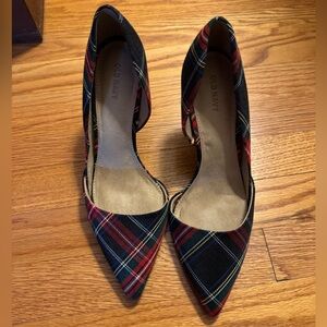 Old Navy Plaid Heels - Red and Black, Christmas
